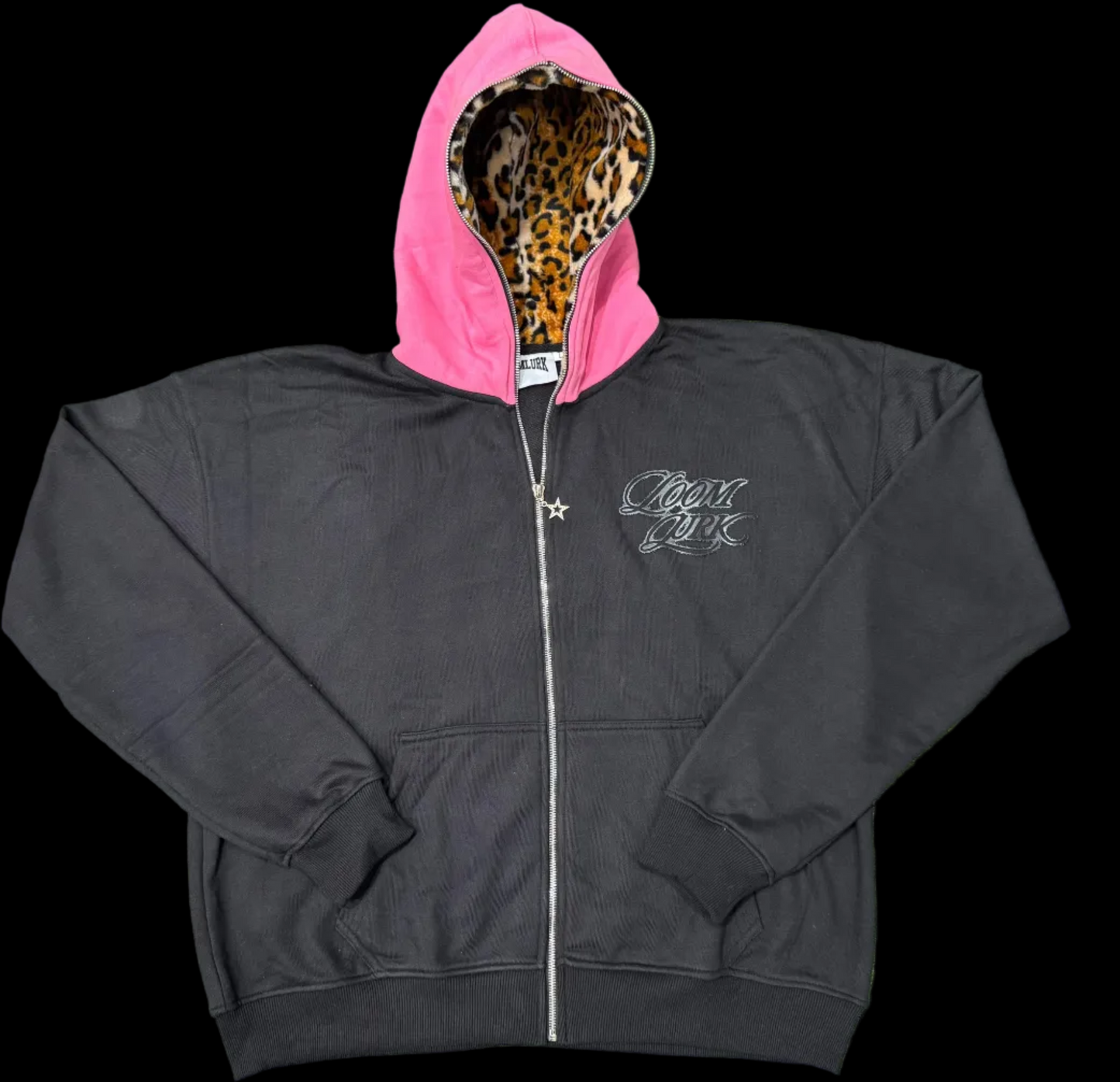 LOOMLURK BLACK CHEETAH HOODIES