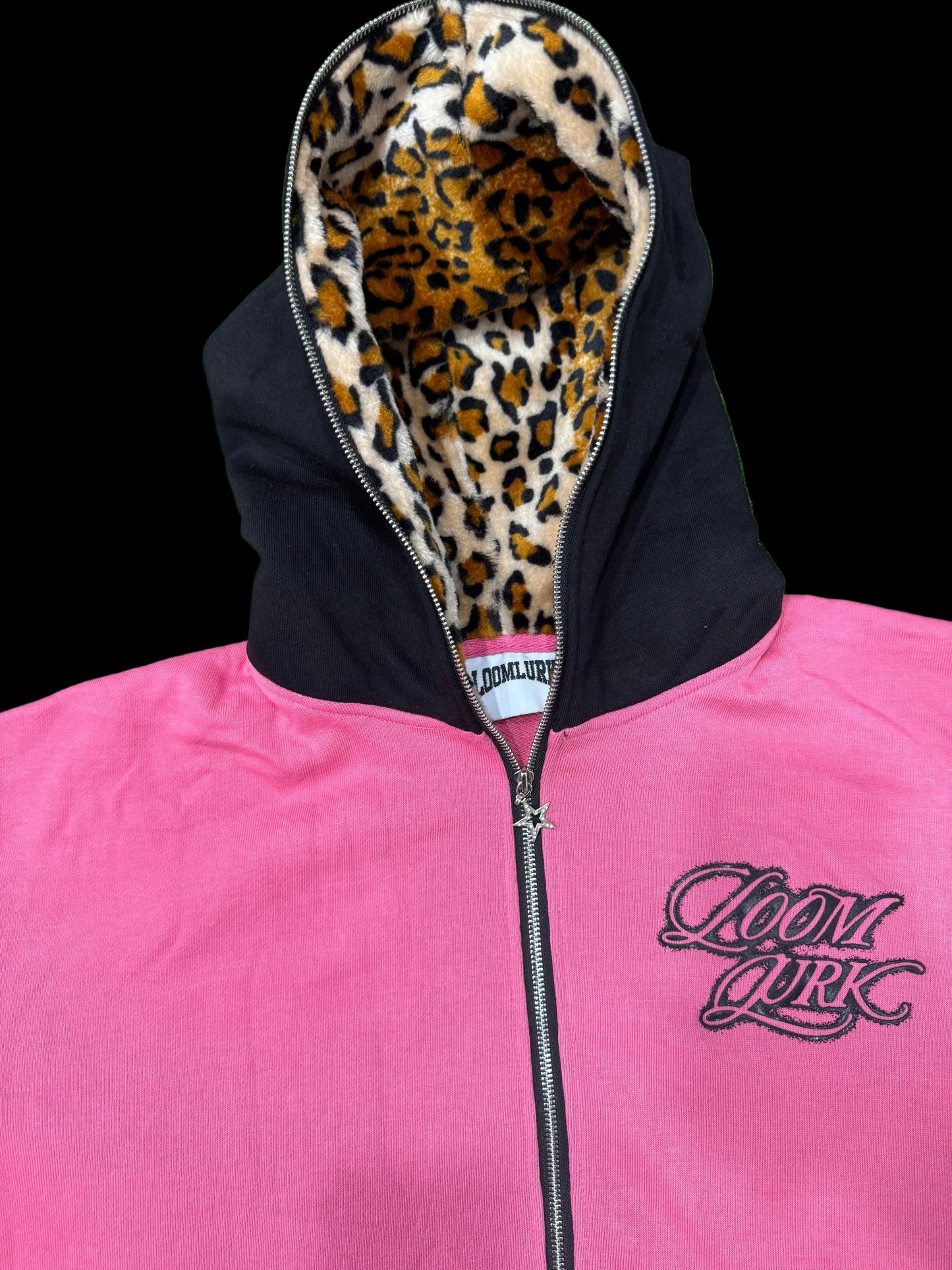 LOOMLURK PINK CHEETAH HOODIES
