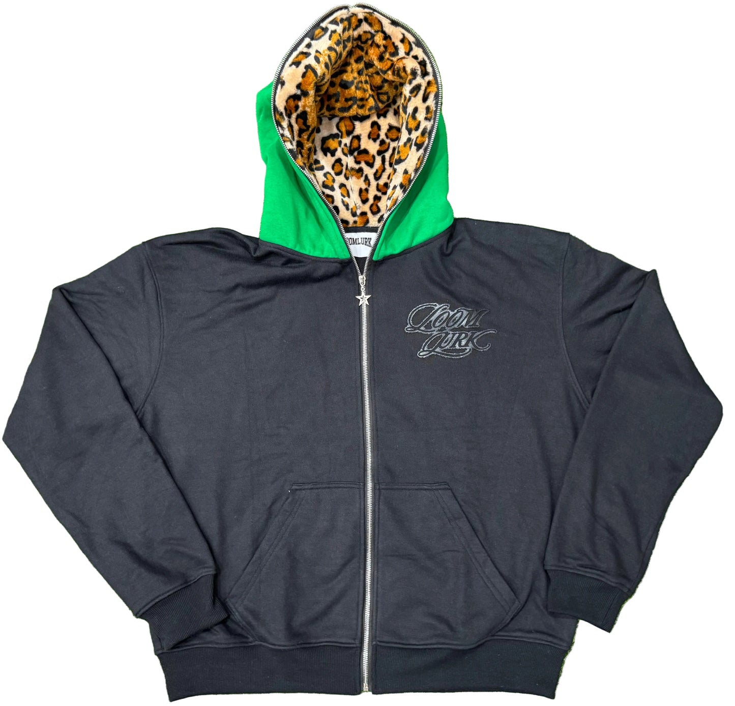 LOOMLURK GREEN CHEETAH HOODIES